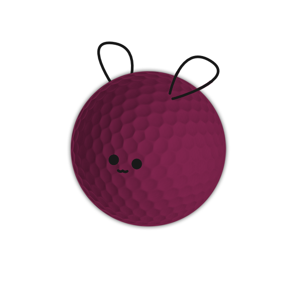 eggbug as a golfball. no legs